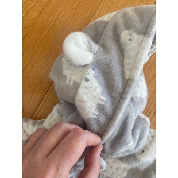 Just One You Carters Sheep Footed Fleece Sleep SnowSuit Footie 6 Months - Picture 4 of 6